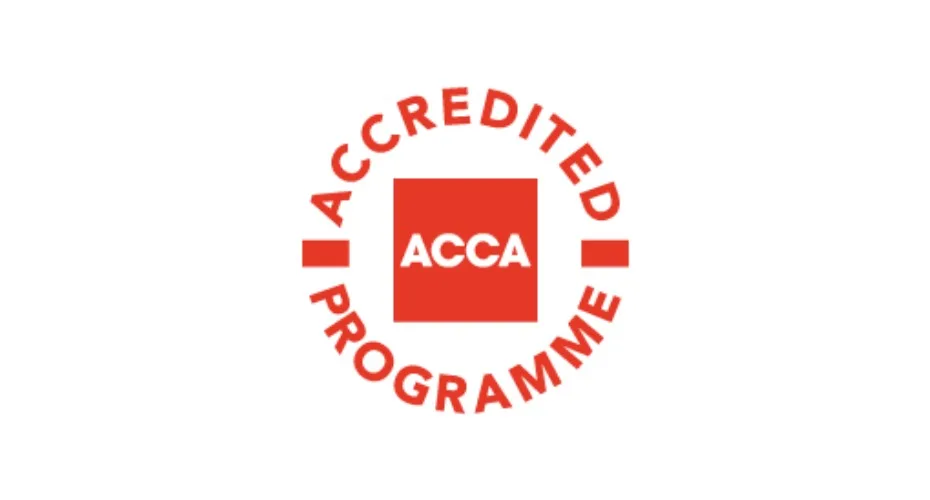 Acca logo on a white background, representing the association of chartered certified accountants accredited program.
