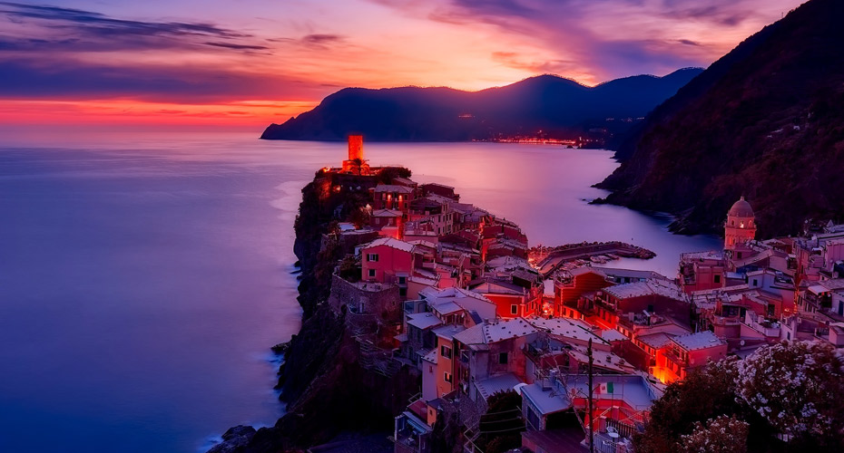 Coastal sunset
